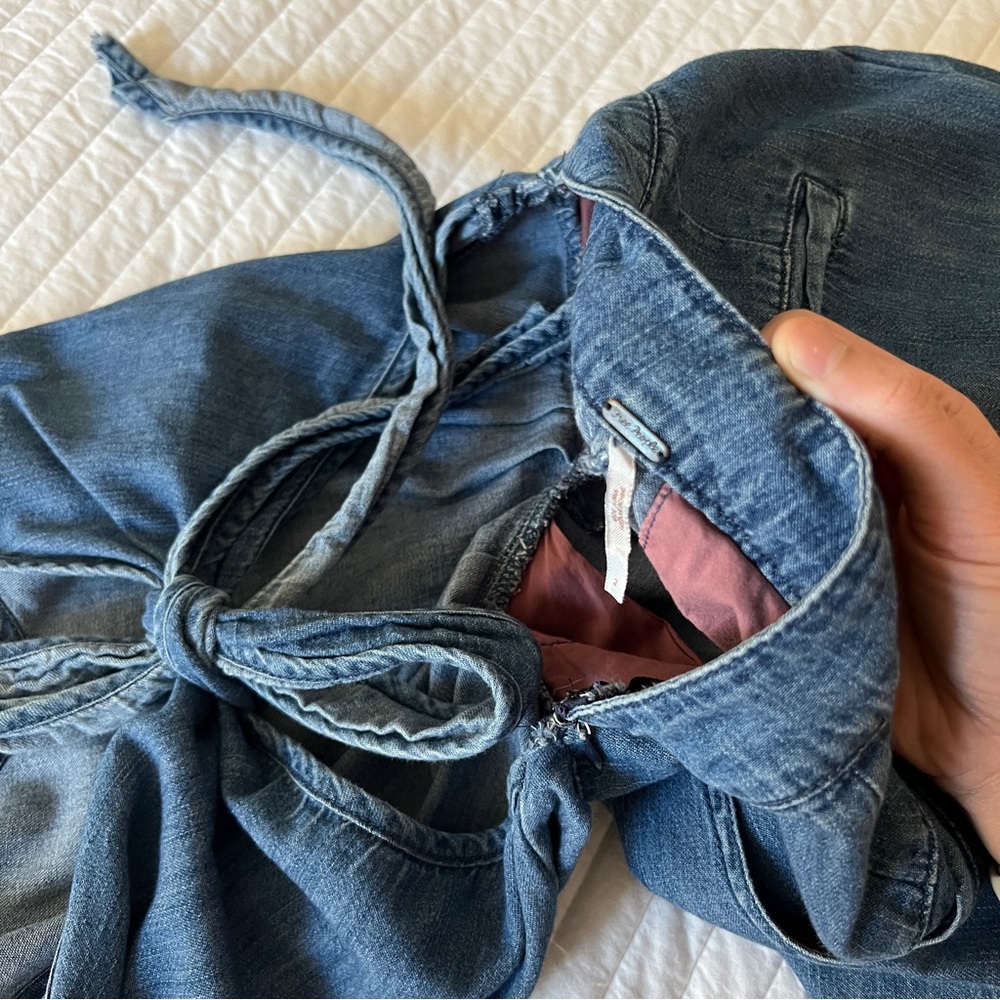 9. Free People Denim Jumpsuit - Picture 6 of 6
